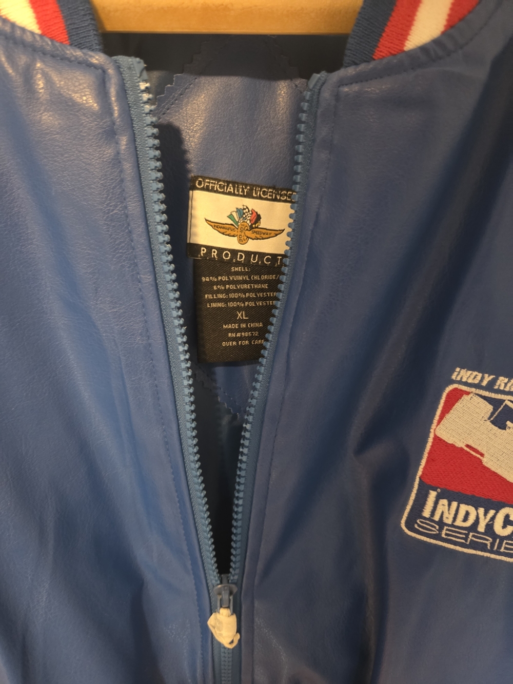 Blue and Cream Racing Bomber Jacket - Picture 2 of 5